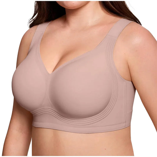 Leopard Print Jelly Bras Women'S Wire-Free Seamless Full Coverage plus Size Supportive Seamless Comfort Lightweight Daily Wear S