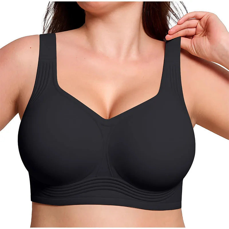 Leopard Print Jelly Bras Women'S Wire-Free Seamless Full Coverage plus Size Supportive Seamless Comfort Lightweight Daily Wear S